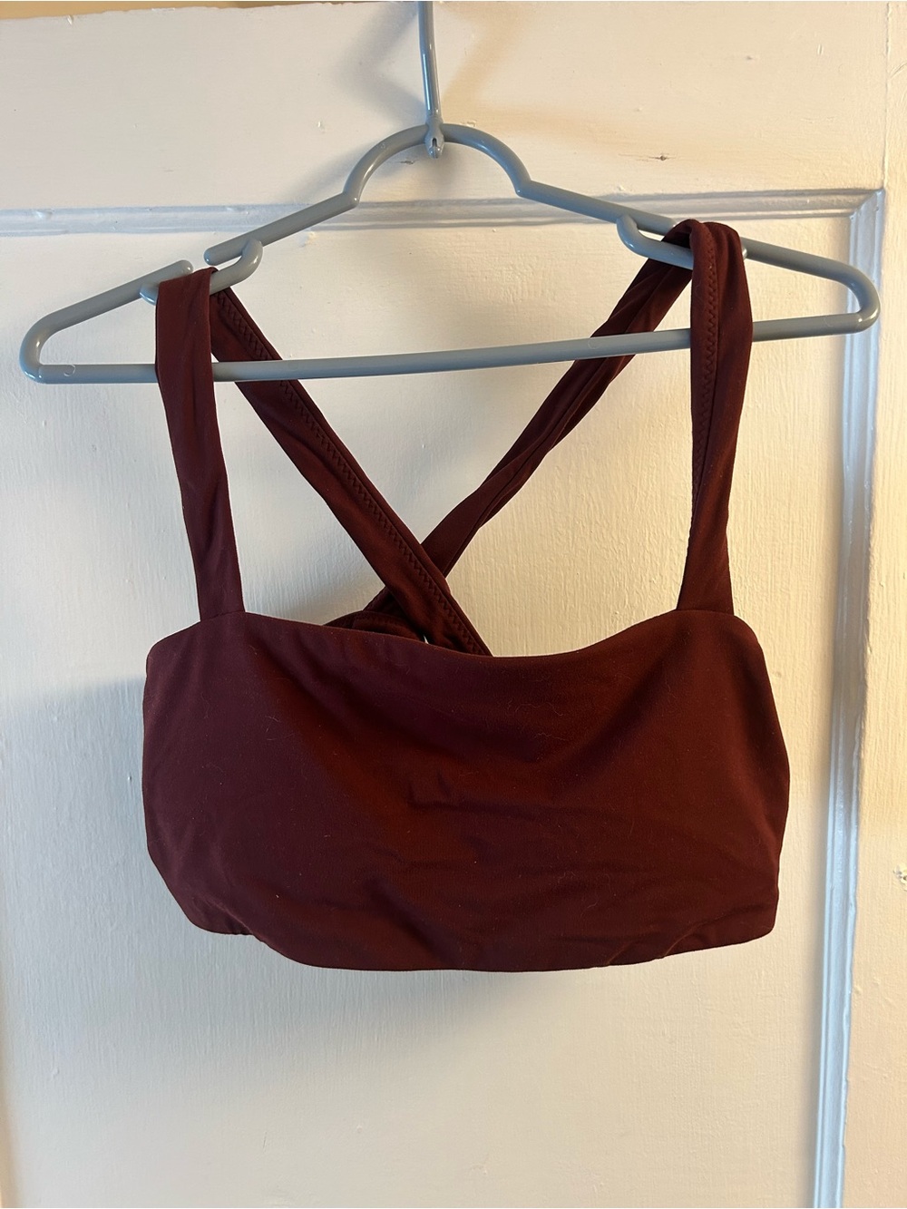 aerie Cross-Back sports bra - Burgundy